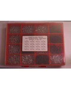 Assorted Plated Recessed Csk and Flange Self-Tapping Screws - 795pcs
